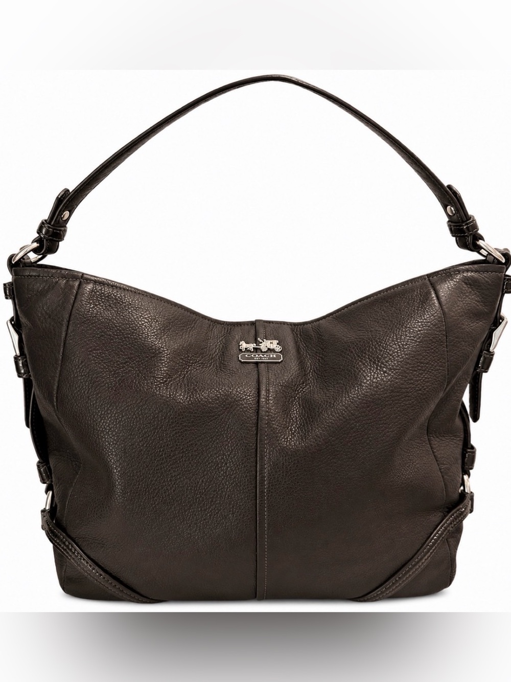 Coach Chelsea Katarina 18901 Black Leather Hobo Shoulder Bag
